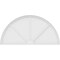 Ekena Millwork Half Round 3 Spoke Architectural Grade PVC Pediment, 66"W x 33"H x 2"P PEDPS066X330HRO03 - alternate 4